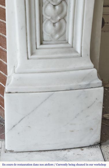 Regency style fireplace in half-statuary marble-10