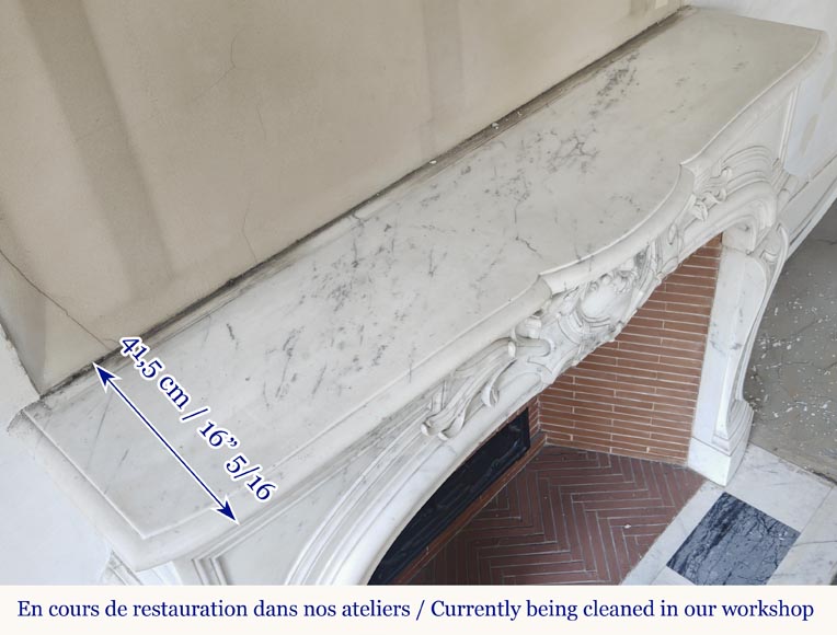 Regency style fireplace in half-statuary marble-12