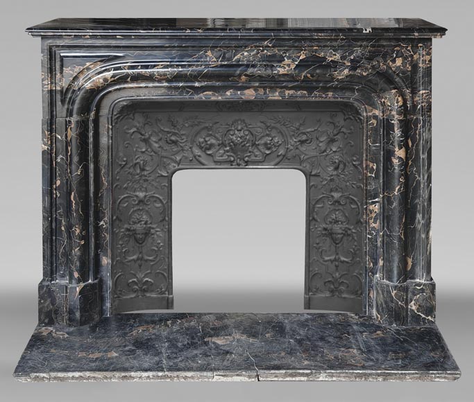  Louis XIV style fireplace with Portor marble boudin-0
