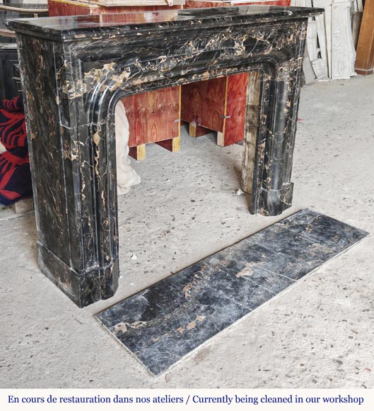 Louis XIV style fireplace with Portor marble boudin-2