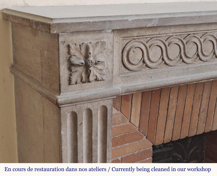  Louis XVI period stone fireplace-3