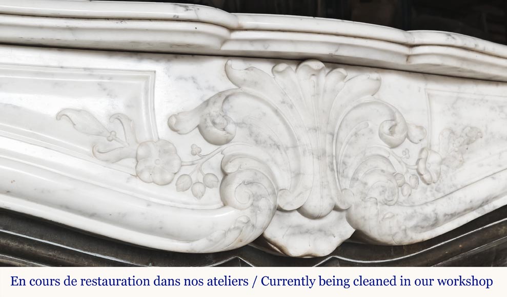 Louis XV style fireplace decorated with a palmette-2