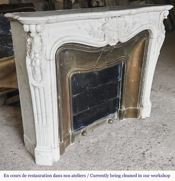 Louis XV style fireplace decorated with a palmette-4