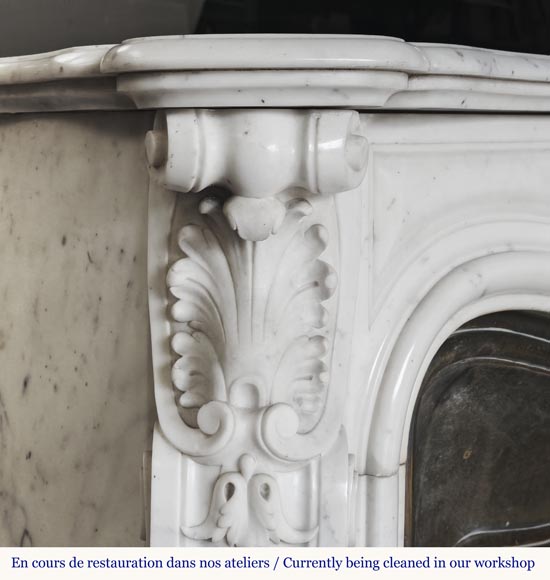 Louis XV style fireplace decorated with a palmette-5