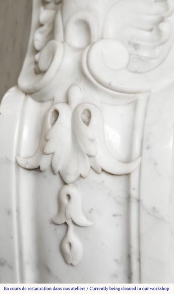 Louis XV style fireplace decorated with a palmette-6