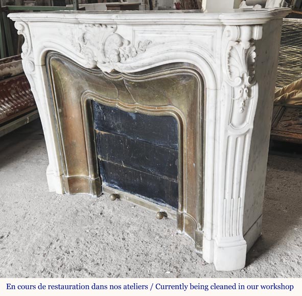 Louis XV style fireplace decorated with a palmette-8