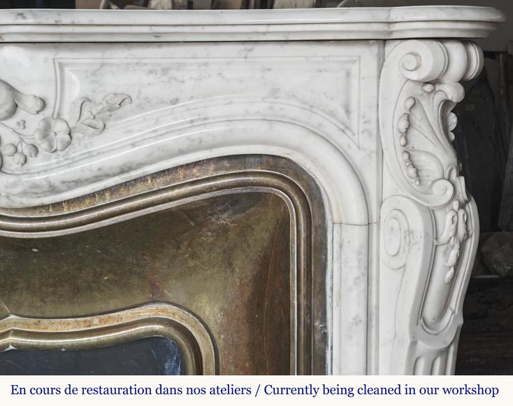 Louis XV style fireplace decorated with a palmette-9