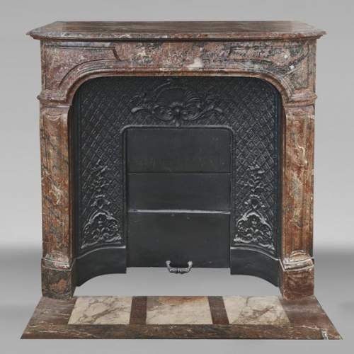 Regency style fireplace in red marble