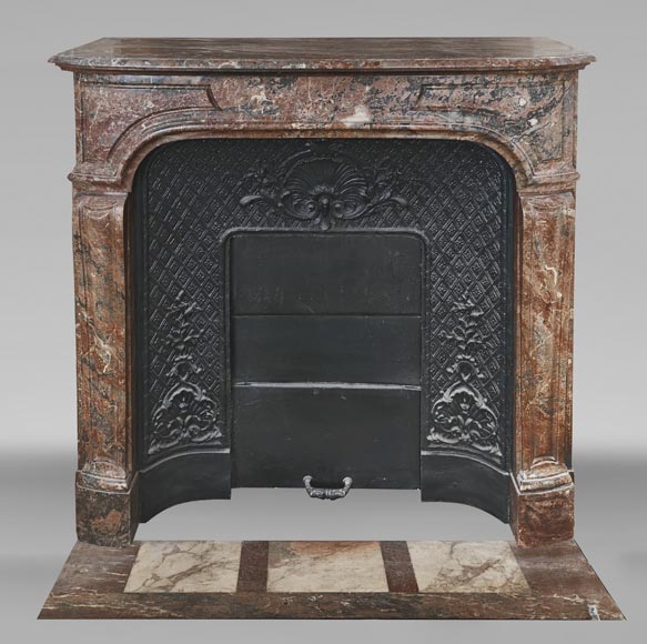 Regency style fireplace in red marble-0