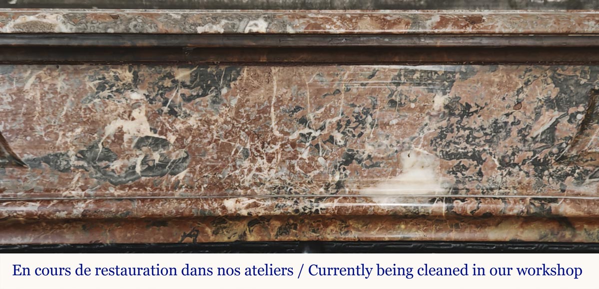 Regency style fireplace in red marble-1