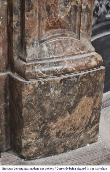 Regency style fireplace in red marble-3