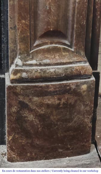 Regency style fireplace in red marble-6