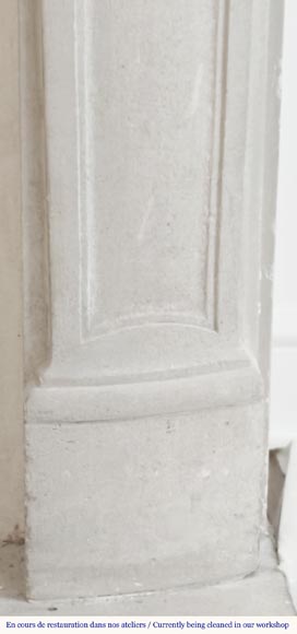 Louis XV style stone fireplace, decorated with a shell-8