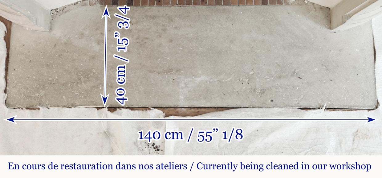 Louis XV style stone fireplace, decorated with a shell-9