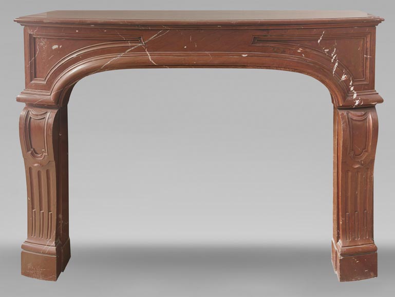  Regency style fireplace in red marble-0