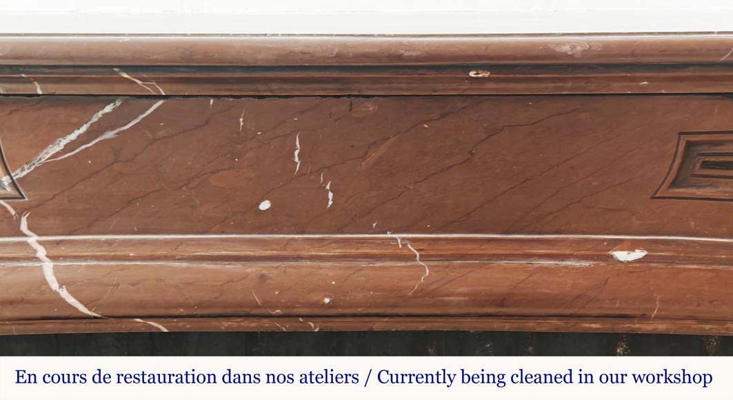  Regency style fireplace in red marble-1