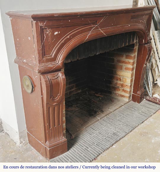  Regency style fireplace in red marble-2