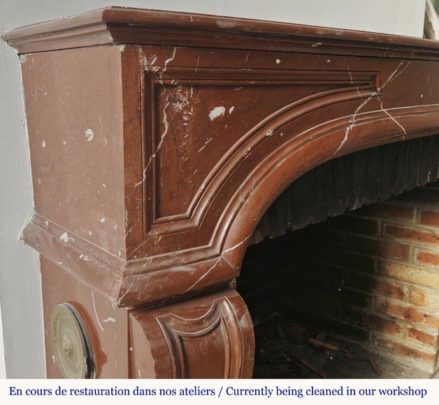  Regency style fireplace in red marble-3
