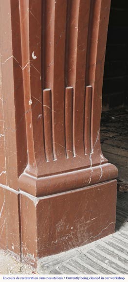  Regency style fireplace in red marble-4