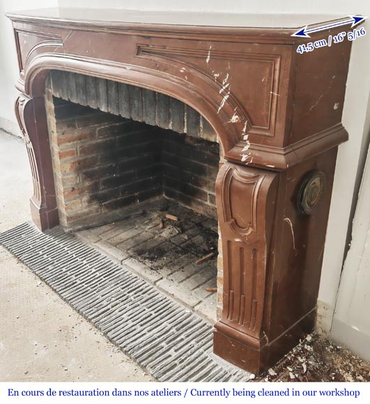  Regency style fireplace in red marble-5
