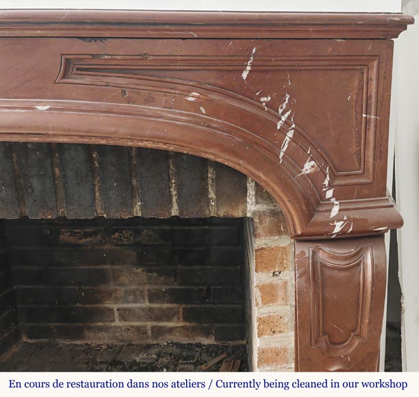  Regency style fireplace in red marble-6