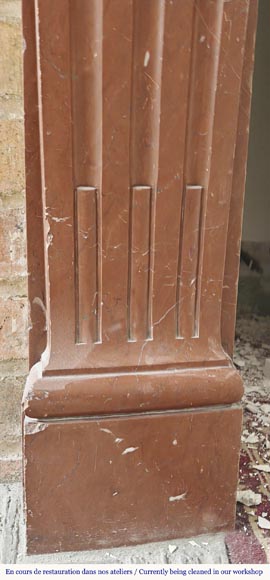  Regency style fireplace in red marble-7