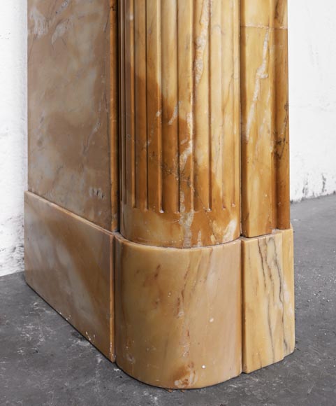  Louis XVI style fireplace with rounded corners in Sienna yellow-6