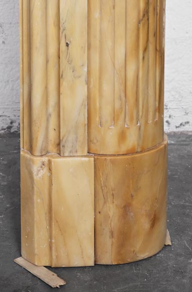  Louis XVI style fireplace with rounded corners in Sienna yellow-10