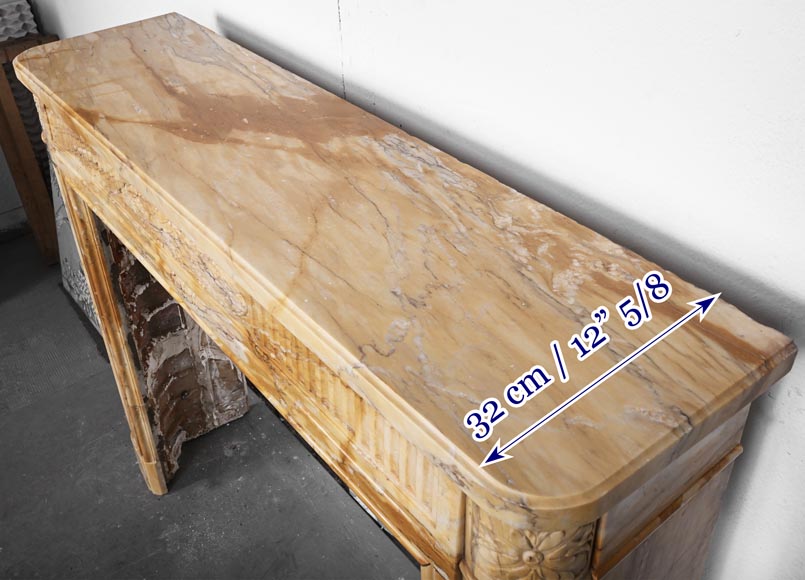  Louis XVI style fireplace with rounded corners in Sienna yellow-11