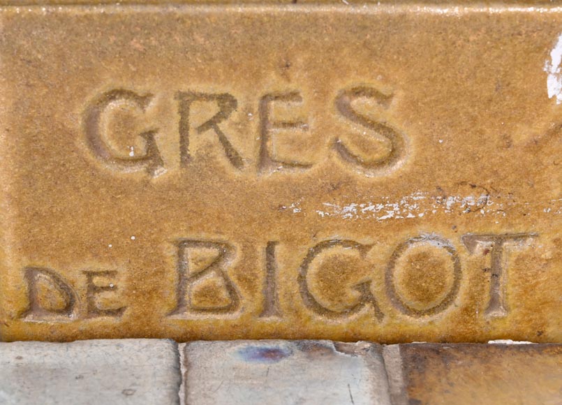 Glazed stoneware fireplace, signed “Grès de Bigot”, circa 1895-11