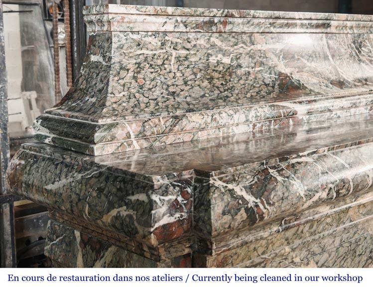  Important Napoleon III style fireplace in Campan marble-4