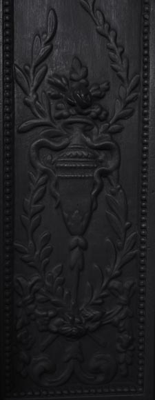 Louis XVI style fluted fireplace, in Paonazzo marble-13