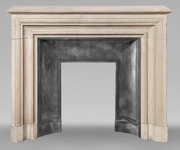 Louis XIV style stone fireplace from the 1950s-0