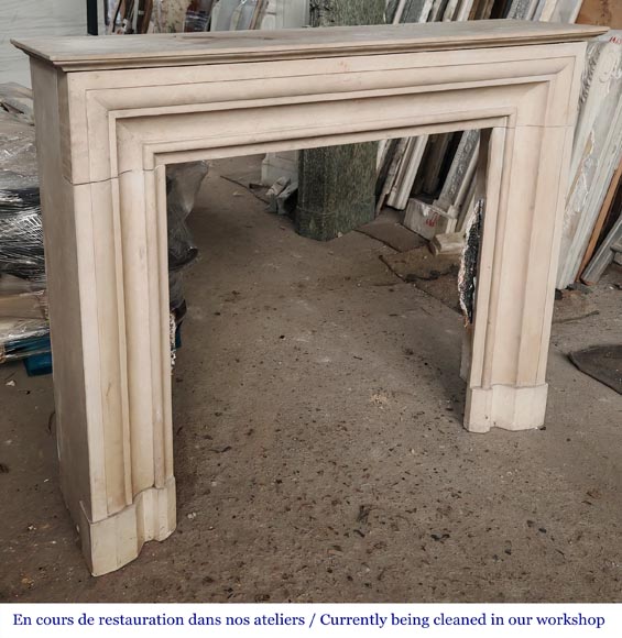 Louis XIV style stone fireplace from the 1950s-2