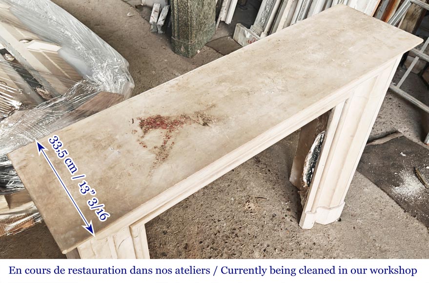 Louis XIV style stone fireplace from the 1950s-8