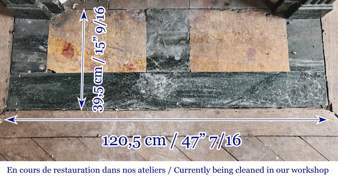 Napoleon III style fireplace in green marble Napoleon III style fireplace in green marble-6