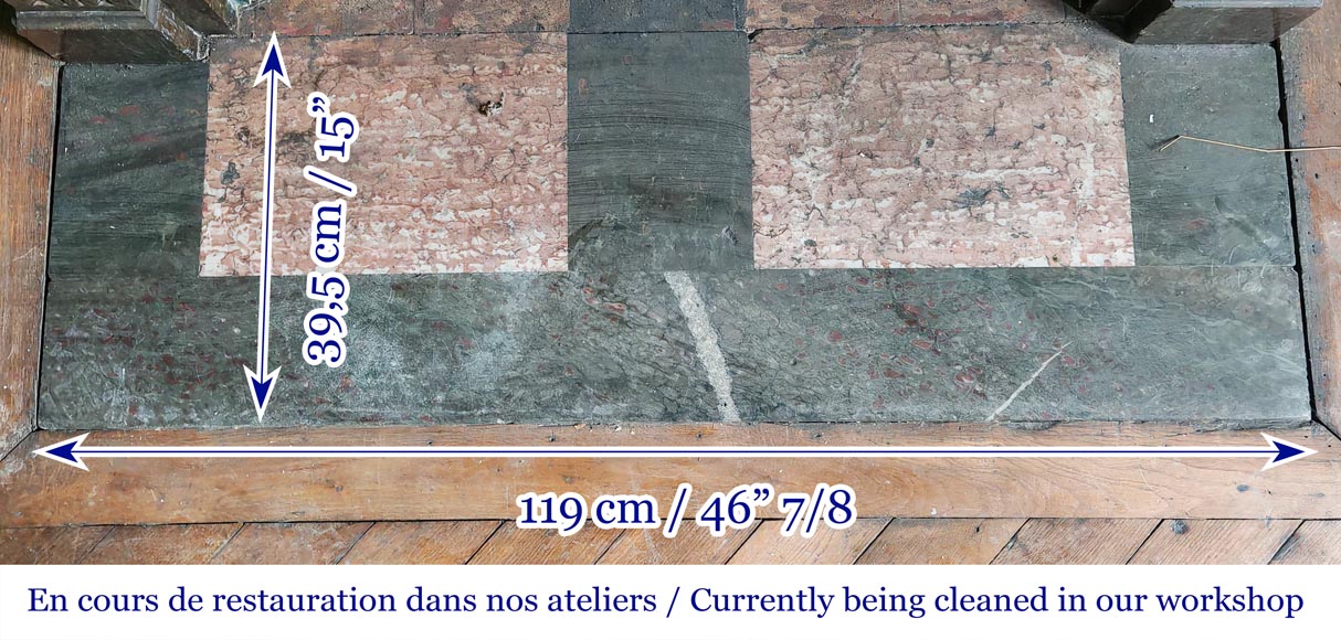 Napoleon III style fireplace in a marble similar to Campan marble, with its brass interior Napoleon III style fireplace in a marble similar to Campan marble, with its brass interior-8