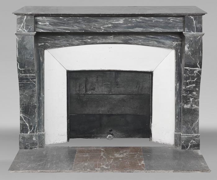 Restoration period fireplace in blue Turquin marble Restoration period fireplace in blue Turquin marble-0