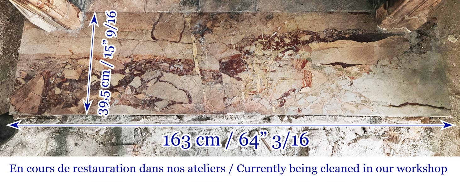 Louis XV style fireplace in highly ornate Sarrancolin marble Louis XV style fireplace in highly ornate Sarrancolin marble-11