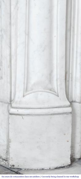 Louis XV style fireplace in Carrara marble Louis XV style fireplace in Carrara marble-5