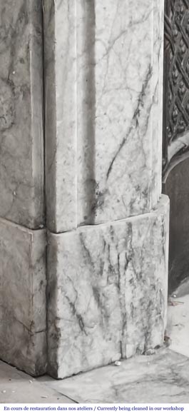 Napoleon III style fireplace in veined granite, with bronze decoration Napoleon III style fireplace in veined granite, with bronze decoration-6