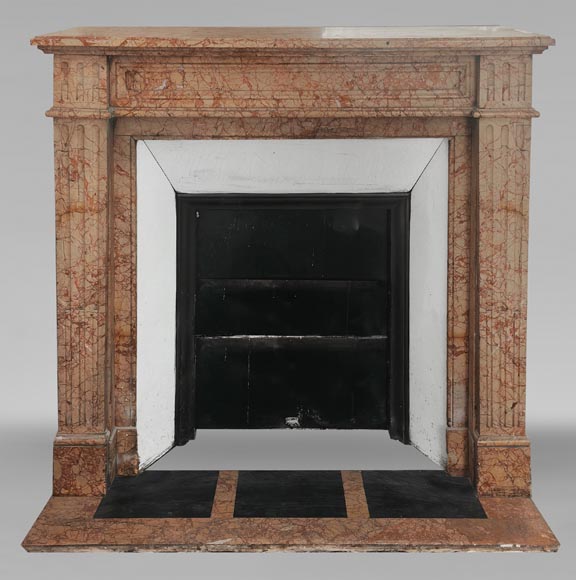 Louis XVI style fireplace in brocatelle marble Louis XVI style fireplace in brocatelle marble-0