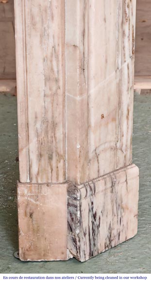 Louis XV style Pompadour model fireplace in pink Portuguese marble Louis XV style Pompadour model fireplace in pink Portuguese marble-6