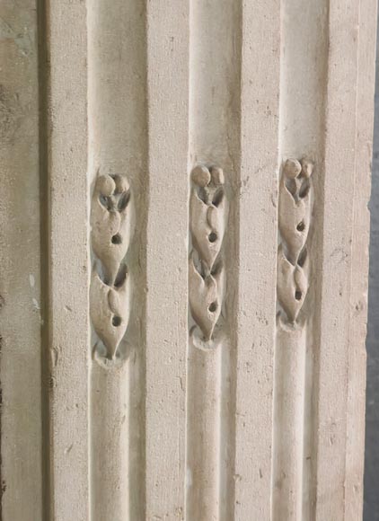 Louis XVI style fireplace decorated with a Greek key frieze Louis XVI style fireplace decorated with a Greek key frieze-5