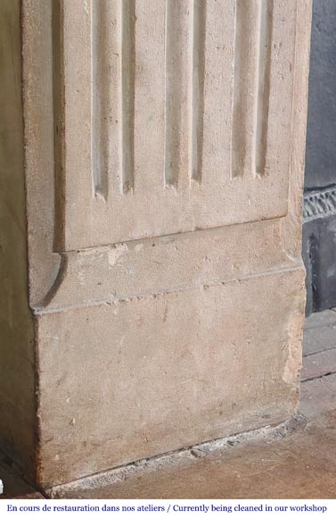 Louis XVI style fireplace decorated with a Greek key frieze Louis XVI style fireplace decorated with a Greek key frieze-6