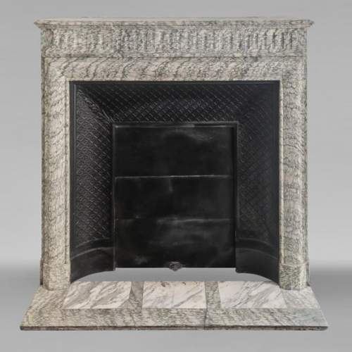 Louis XIV style fireplace in Estour green marble