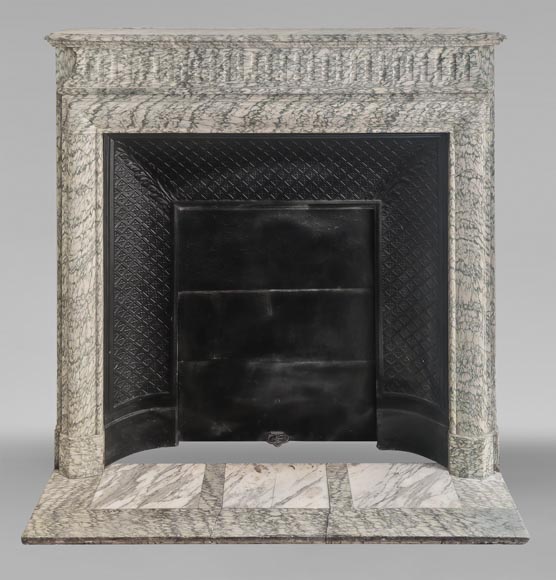 Louis XIV style fireplace in Estour green marble Louis XIV style fireplace in Estour green marble-0