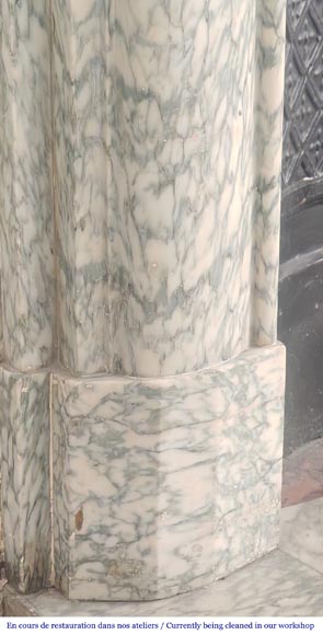 Louis XIV style fireplace in Estour green marble Louis XIV style fireplace in Estour green marble-4