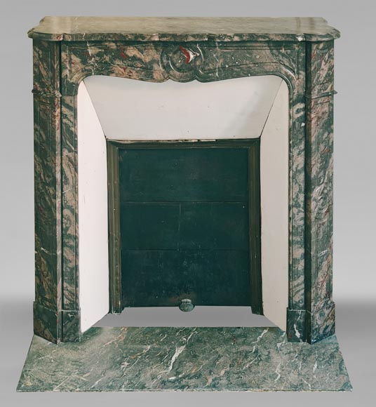 Louis XV style fireplace, Pompadour model, in Bois Jourdan marble-0