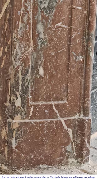Regency-period fireplace in red marble from the North Regency-period fireplace in red marble from the North-4